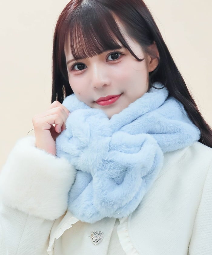 Ribbon Fur Scarf – axes femme from JAPAN