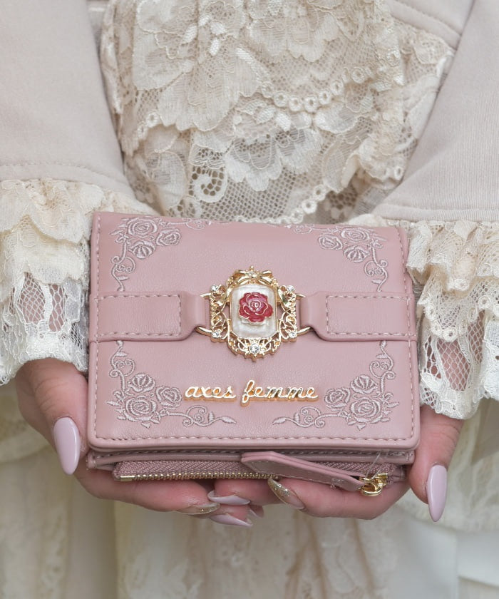 【AI 】Efilose（エフィーローズ）財布 Encased Rose Motif Mini Wallet – axes femme from JAPAN