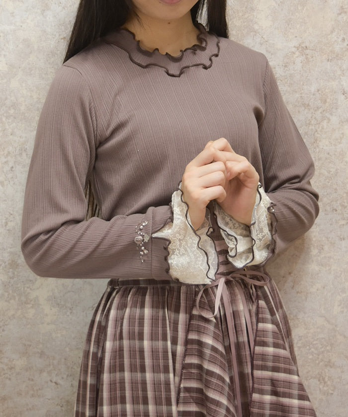 Rose Sleeve Design Merrowed Pullover – axes femme from JAPAN
