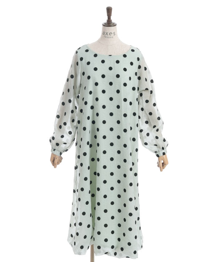 Flocky Dot Dress  axes femme from JAPAN