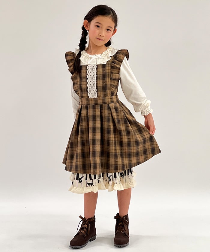 Piano Print Frill Jumper Skirt – axes femme from JAPAN