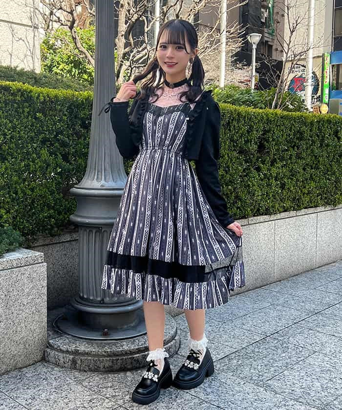 Lace-Up Ribbon Camisole Dress – axes femme from JAPAN