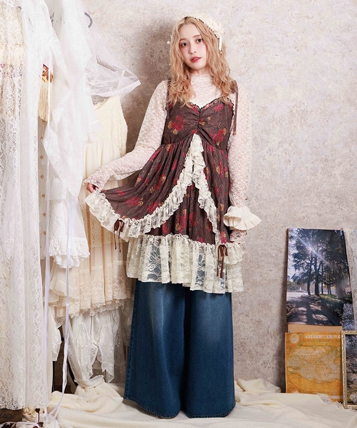 Bouquet Lace Camisole Tunic – axes femme from JAPAN