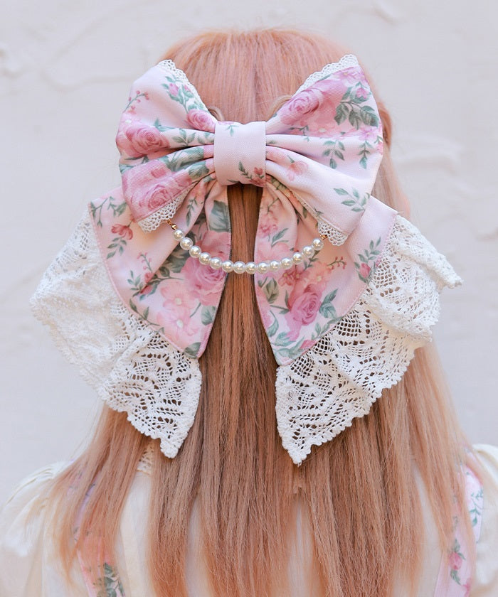 Classical Rose Pattern Barrette Clip – axes femme from JAPAN