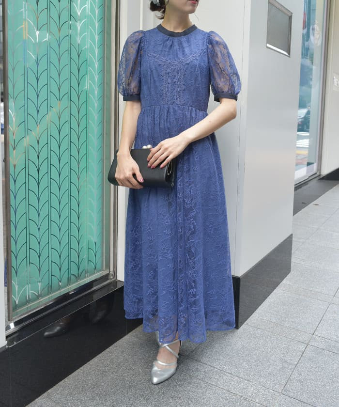 High Neck Lace Dress axes femme from JAPAN High Neck Lace Dress axes femme from JAPAN