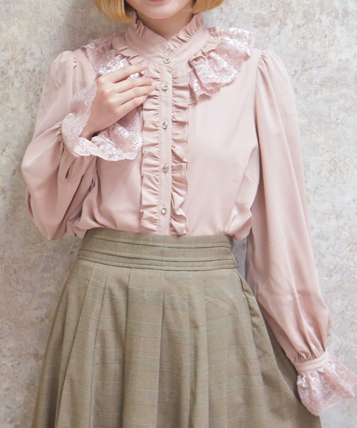 Lace Frill Blouse – axes femme from JAPAN