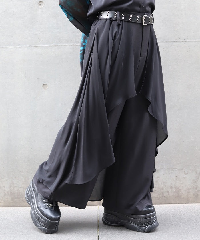 パンツ layered waist pants Sheer Layered Wide Pants – axes femme from JAPAN