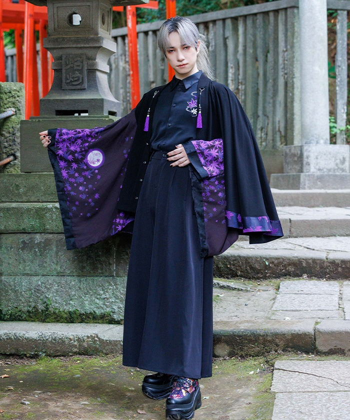 Autumn Leaves & Moon Cape Haori – axes femme from JAPAN
