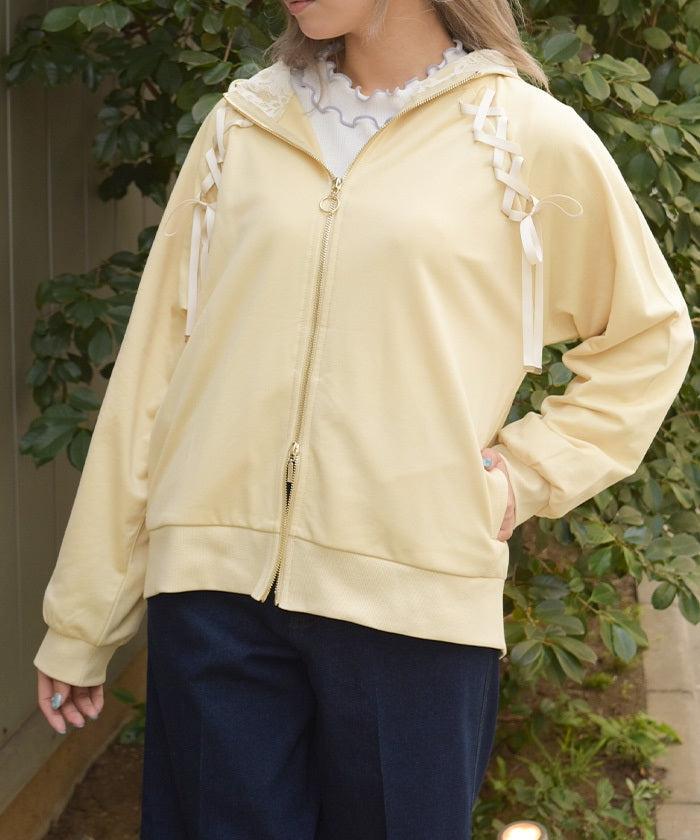 UV Cut Lace-Up Hoodie – axes femme from JAPAN