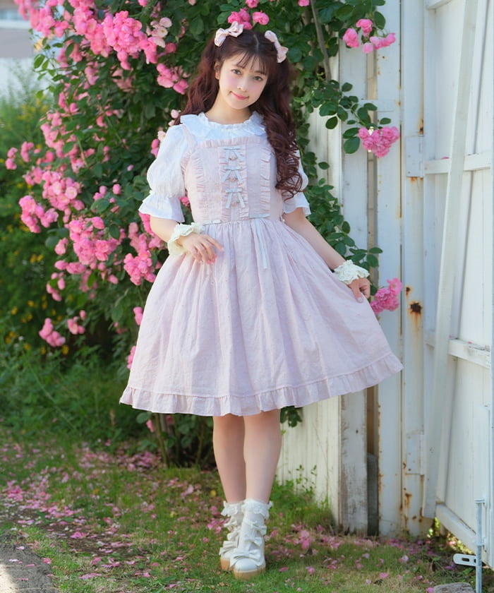 Cotton Lace Jumper Dress – axes femme from JAPAN