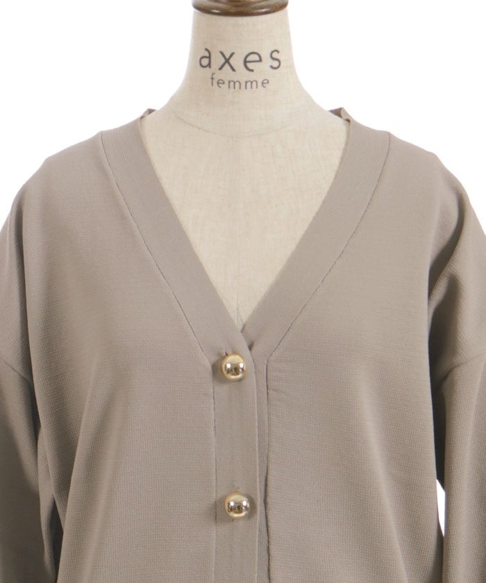 Gold Button Knit Cardigan