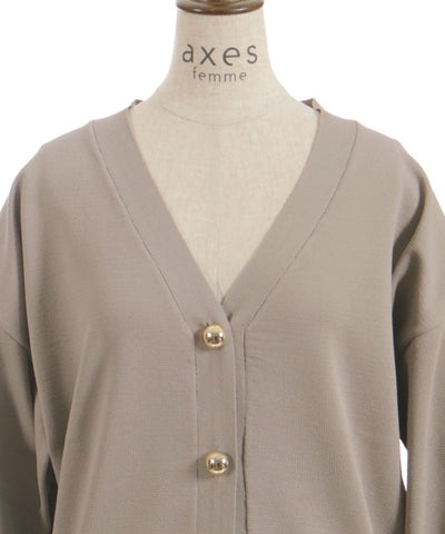 Gold Button Knit Cardigan