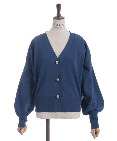 Gold Button Knit Cardigan