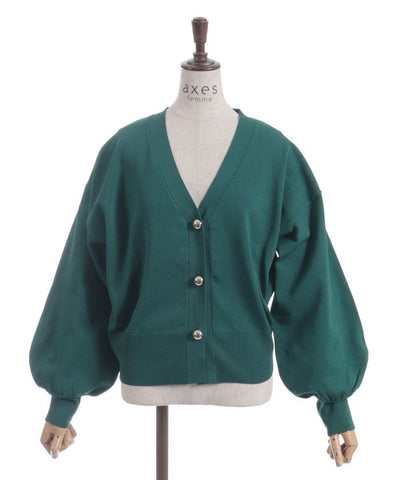 Gold Button Knit Cardigan