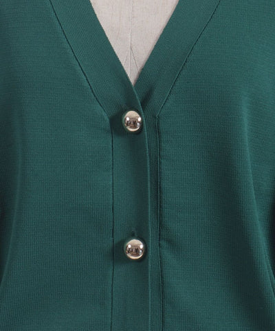 Gold Button Knit Cardigan