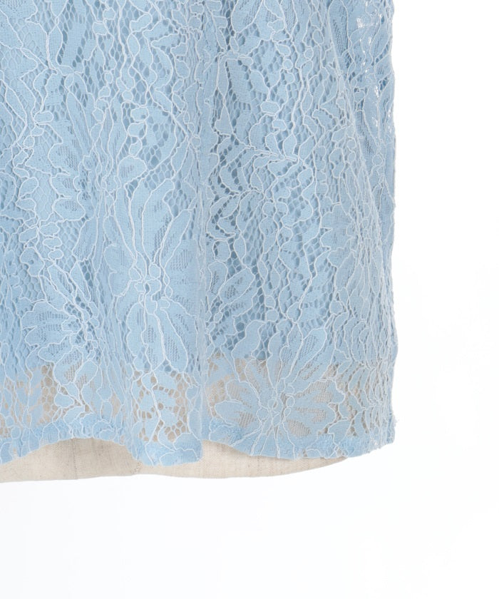 Tulle Sleeve Full Lace Top