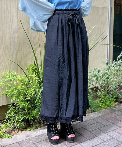 Selectable Length Willow Crepe Wide Pants