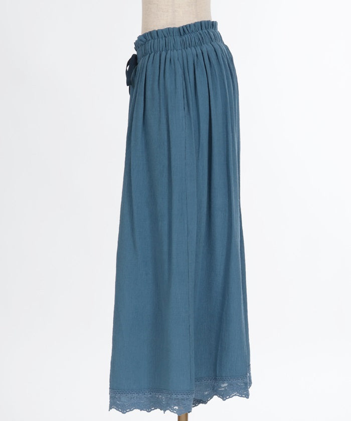 Selectable Length Willow Crepe Wide Pants