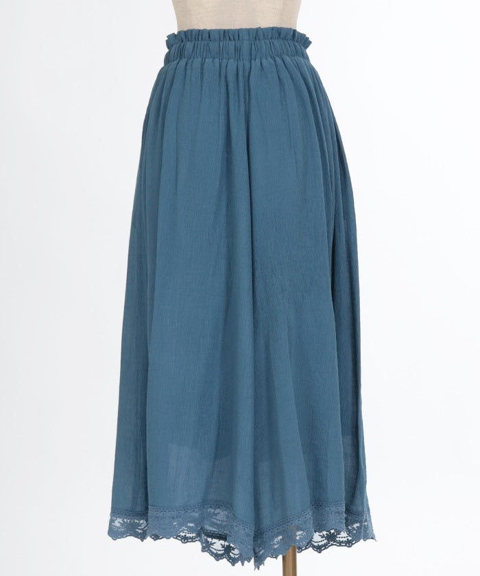 Selectable Length Willow Crepe Wide Pants
