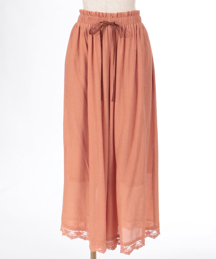 Selectable Length Willow Crepe Wide Pants