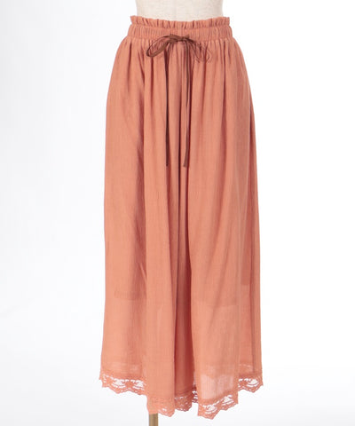 Selectable Length Willow Crepe Wide Pants