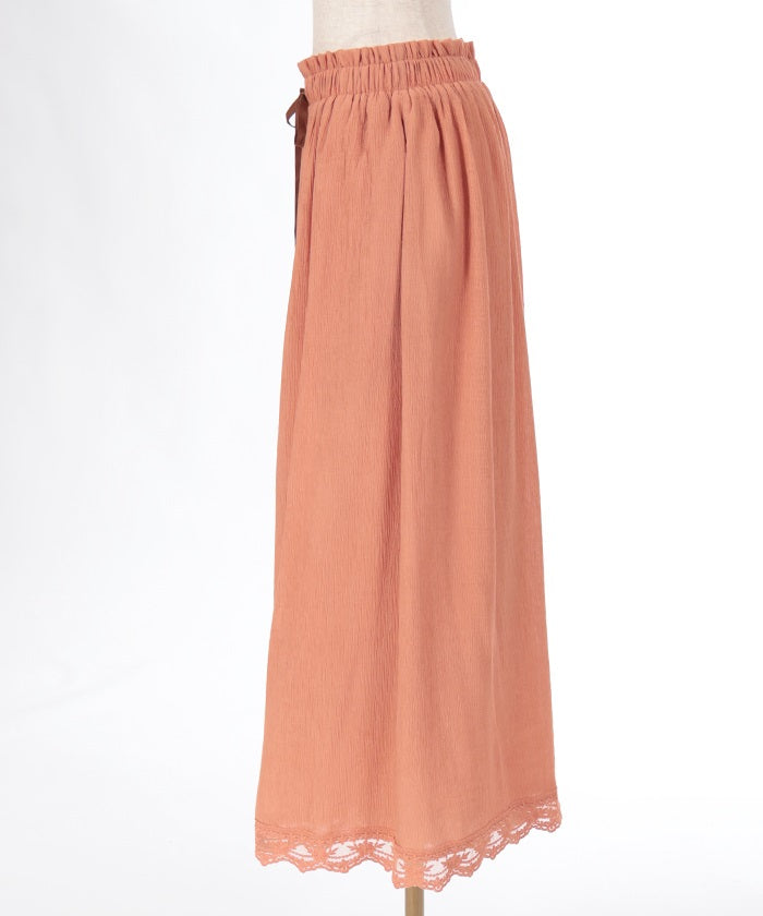 Selectable Length Willow Crepe Wide Pants