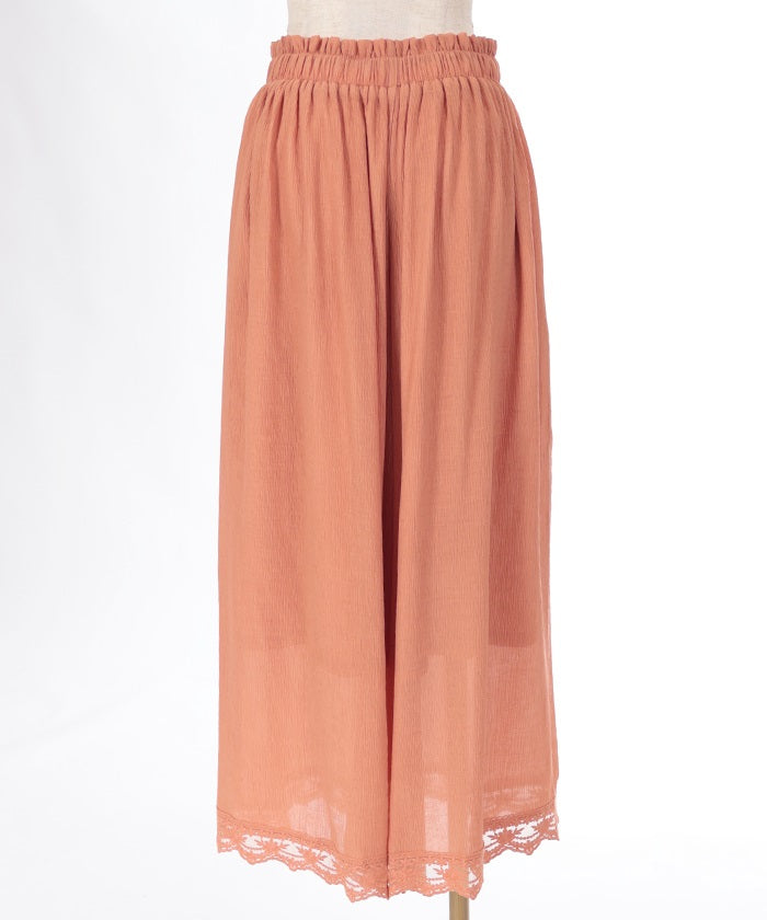 Selectable Length Willow Crepe Wide Pants