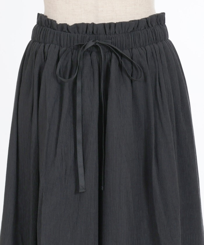 Selectable Length Willow Crepe Wide Pants