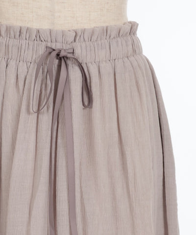 Selectable Length Willow Crepe Wide Pants