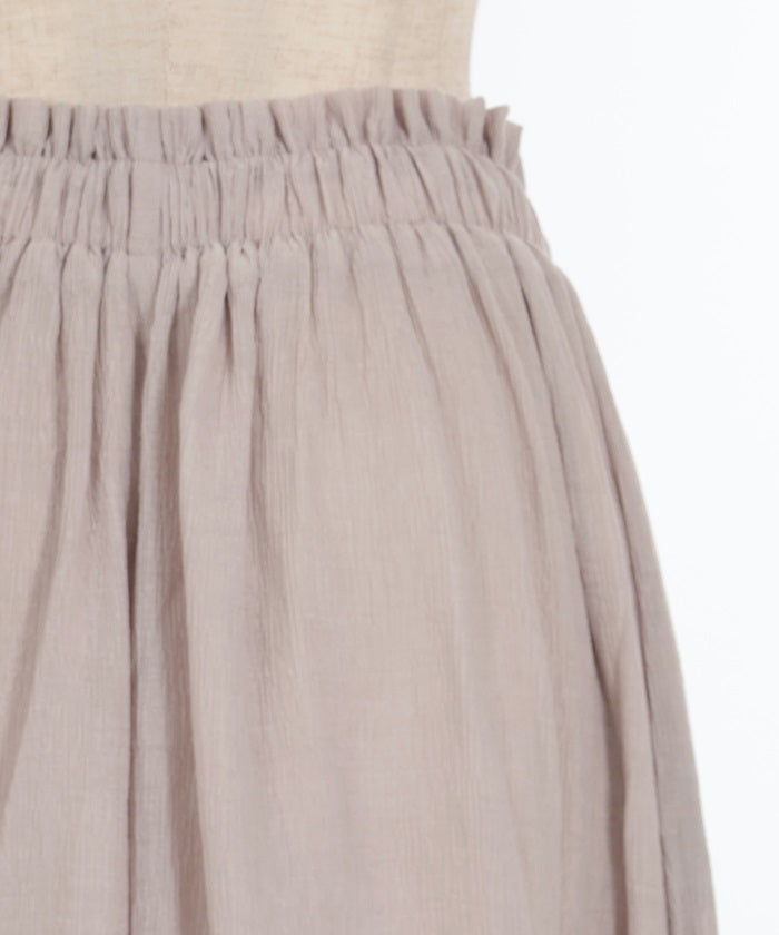 Selectable Length Willow Crepe Wide Pants