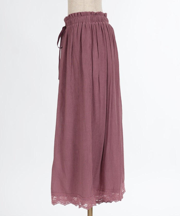 Selectable Length Willow Crepe Wide Pants