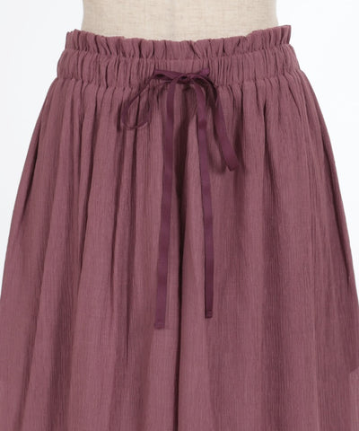 Selectable Length Willow Crepe Wide Pants