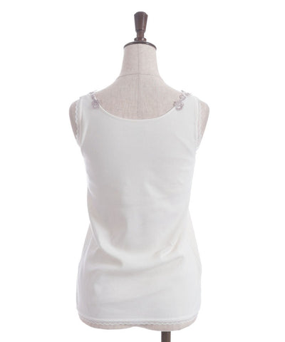 Rose Lace Tank Top with Built-in Cups