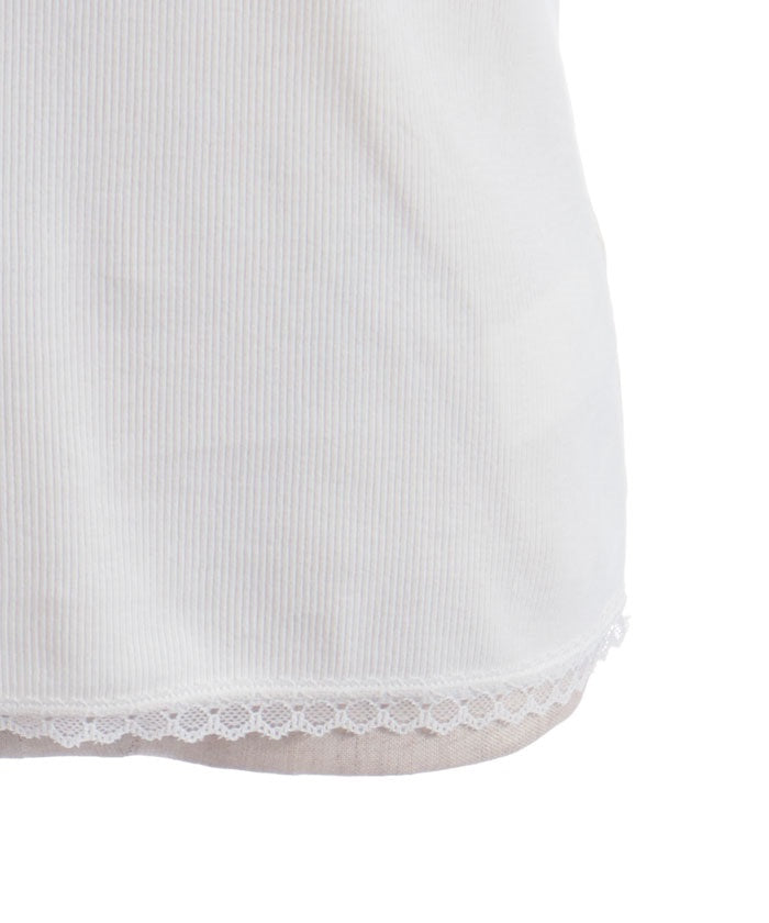 Rose Lace Tank Top with Built-in Cups