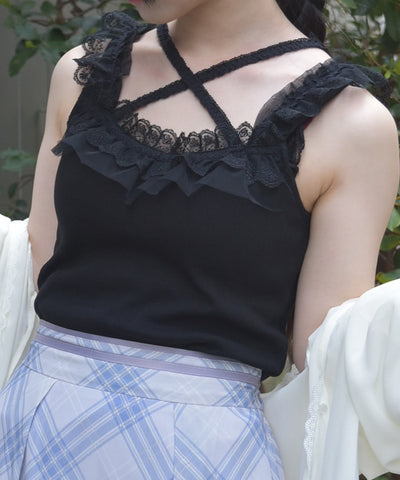 Strap Tank Top with Built-in Cups