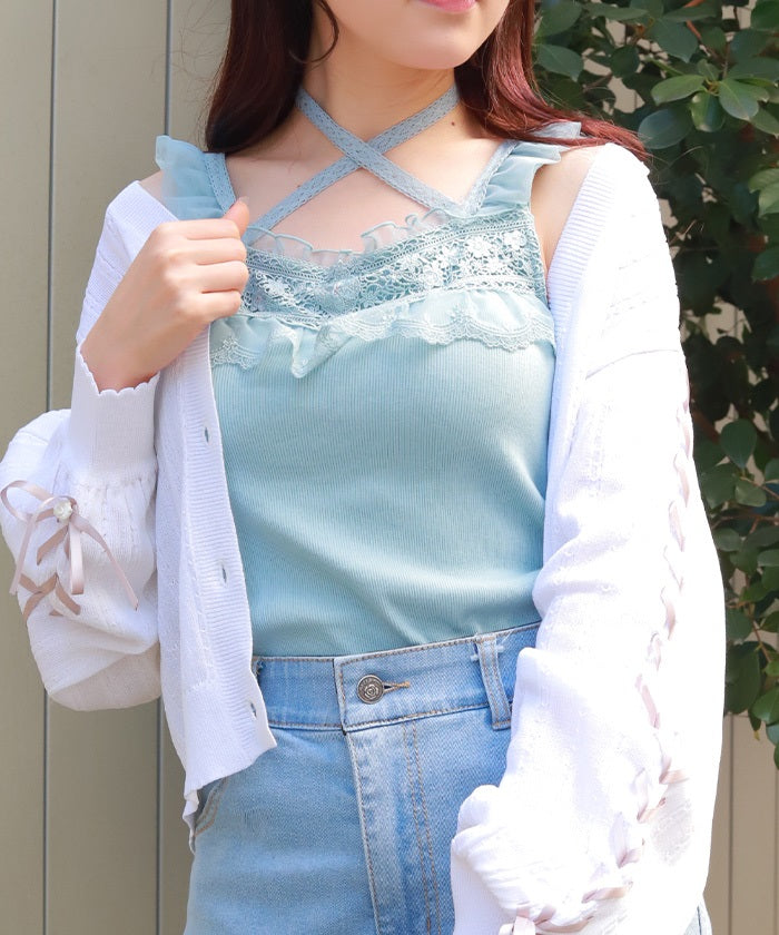 トップス andwang Cross lace tanktop Wellness Cross Back Tank Top | ALEXIA STAM