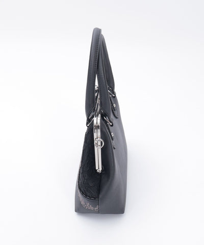 Lace Layered Clasp Boston Bag
