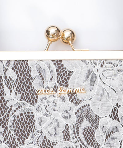 Lace Layered Clasp Boston Bag