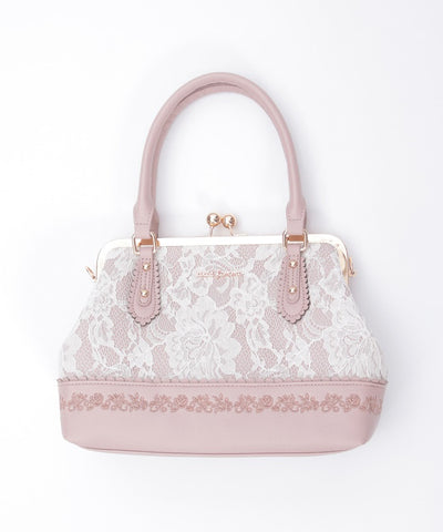 Lace Layered Clasp Boston Bag