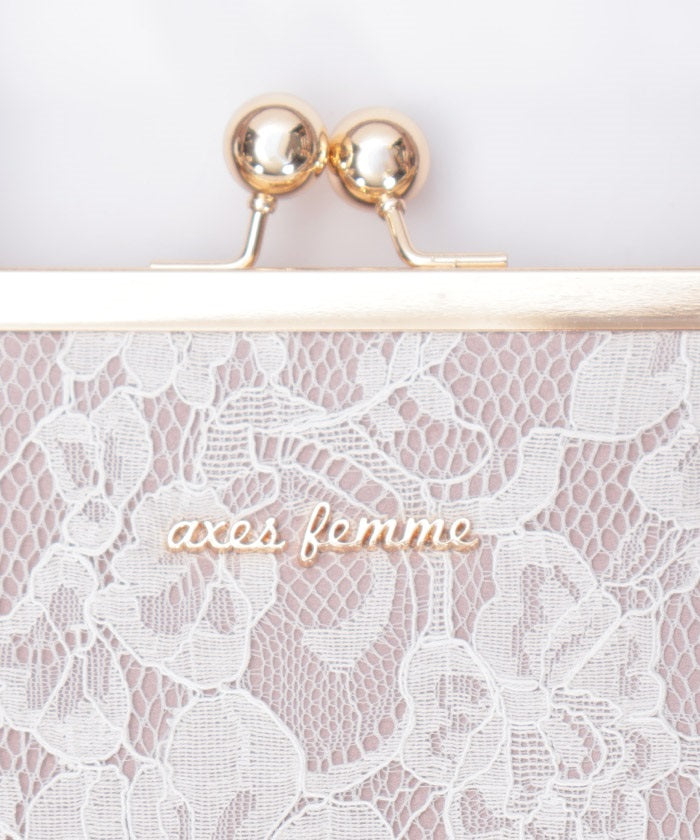 Lace Layered Clasp Boston Bag