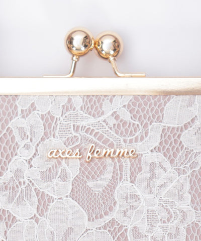 Lace Layered Clasp Boston Bag