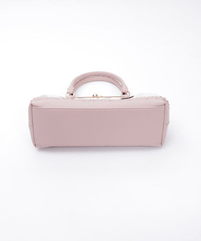Lace Layered Clasp Boston Bag