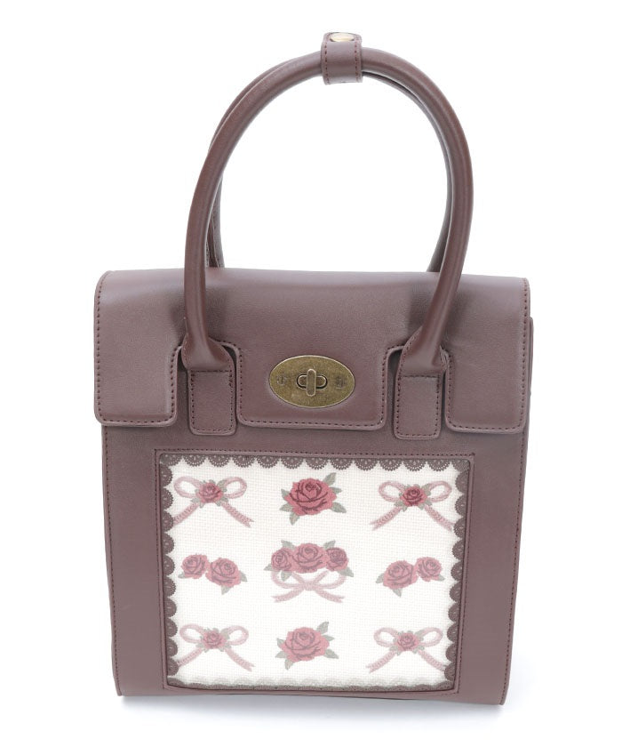 Rose & Ribbon Embroidery Bag – axes femme from JAPAN