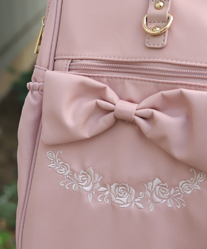 Water Repellent Nylon Double Ribbon Boston Bag – axes femme from JAPAN