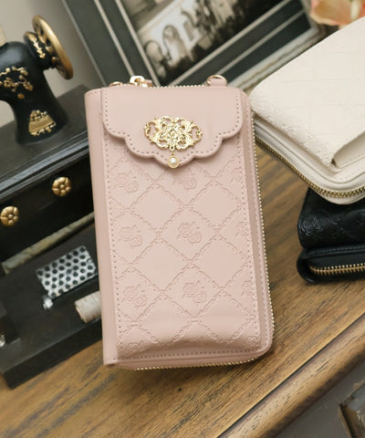 Rose Embossed Smartphone Pochette