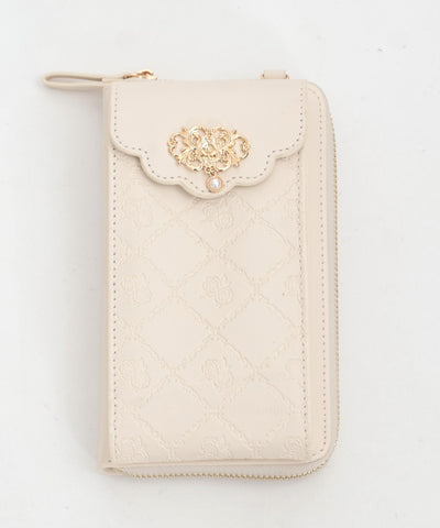 Rose Embossed Smartphone Pochette