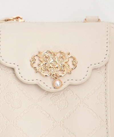 Rose Embossed Smartphone Pochette