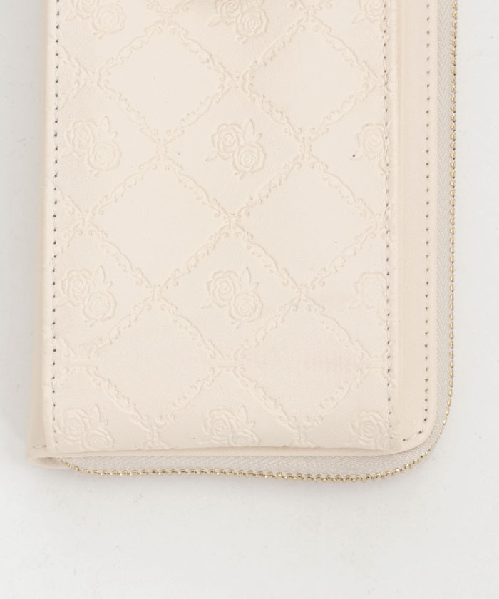 Rose Embossed Smartphone Pochette