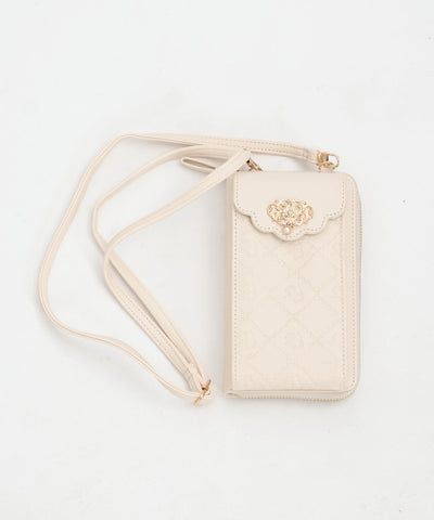 Rose Embossed Smartphone Pochette