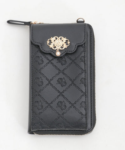 Rose Embossed Smartphone Pochette